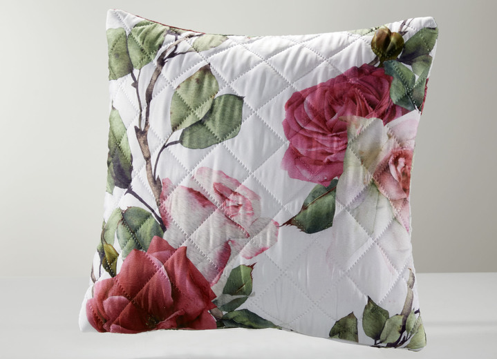 Tagesdecken - Tagesdecke und Kissenbezüge mit Rosen- Motiven, in Größe 873 (Einzelbett, 140x210 cm) bis 924 (Kissenbezug, 40x 80 cm), in Farbe BUNT Ansicht 2