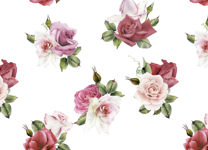 Tagesdecken - Tagesdecke und Kissenbezüge mit Rosen- Motiven, in Größe 873 (Einzelbett, 140x210 cm) bis 924 (Kissenbezug, 40x 80 cm), in Farbe BUNT Ansicht 5