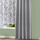 Modern - Übergardinen-Garnitur aus deutscher Fertigung, in Größe 365 (H145xB145 cm) bis 456 (H245xB145 cm), in Farbe NATUR – Farbe GRAU – Ansicht 1