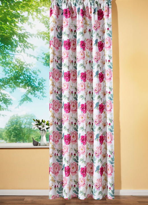 Klassisch - Romantische Übergardine, in Größe 365 (145x135 cm) bis 456 (245x135 cm), in Farbe  Ansicht 1