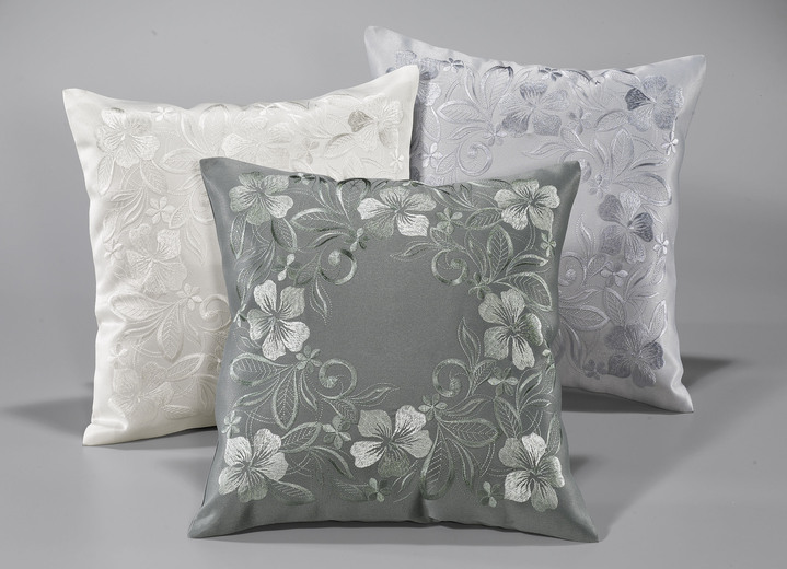 Tischdecken - Bestickte Tisch- und Raumdekoration, in Größe 100 (Deckchen oval, 30/ 45 cm) bis 404 (Kissenbezug, 40/ 40 cm), in Farbe OLIV Ansicht 4