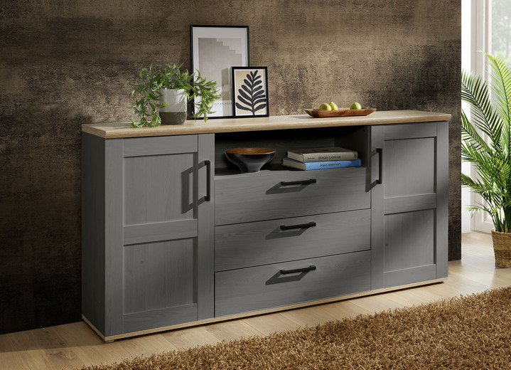 Sideboards - Hochwertiges Sideboard, in Farbe GRAU-EICHE