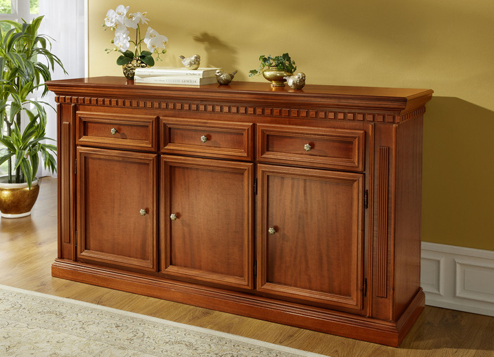 Kommoden - Hochwertige und stilsichere Kommoden mit klassisch schönem Flair, in Farbe KIRSCHBAUM, in Ausführung Kommode, 1-türig, schmal Ansicht 4