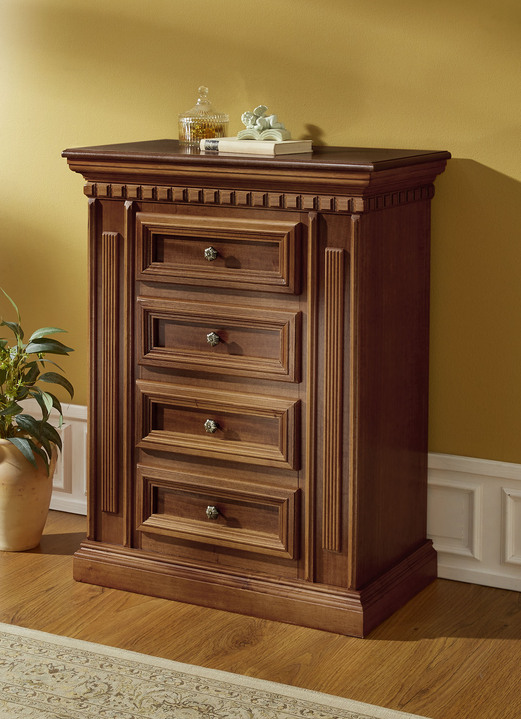 Kommoden - Hochwertige und stilsichere Kommoden mit klassisch schönem Flair, in Farbe KIRSCHBAUM, in Ausführung Kommode, 1-türig, schmal Ansicht 6