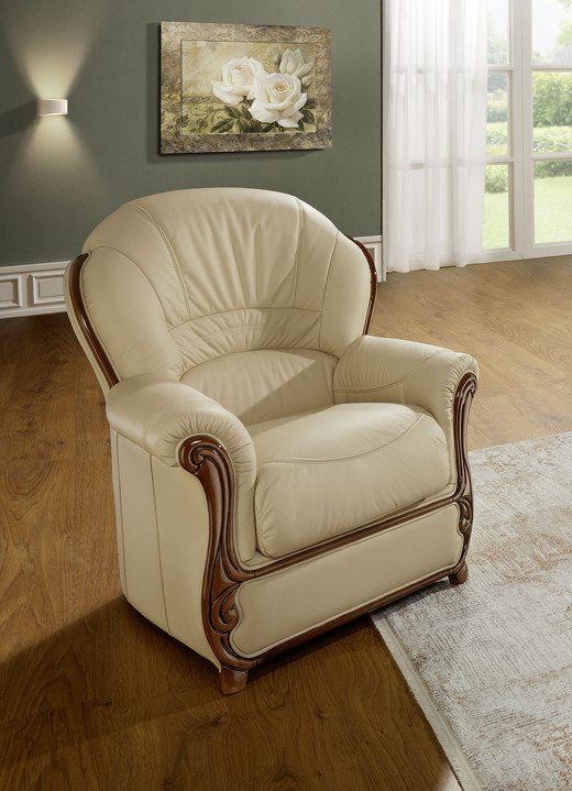 Polstergruppen - Frei im Raum aufstellbare Polstermöbel mit Lederbezug, in Farbe ANTIK-GRÜN, in Ausführung Leder-Zweisitzer Ansicht 5