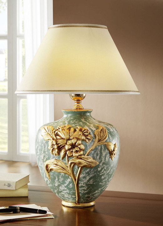 Tischleuchten - Tischleuchte aus italienischer Keramik, in Farbe BEIGE-BUNT Ansicht 2