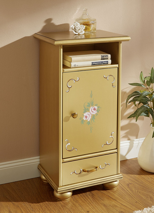 Büromöbel - Teilmassive Möbelserie mit Echtholzfurnier, in Farbe CREME, in Ausführung Kommode, 1-türig Ansicht 6