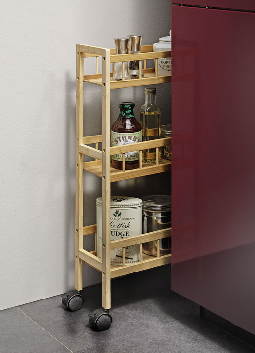 - Haushalts-Rollwagen aus Bambus, in Farbe NATUR Ansicht 4