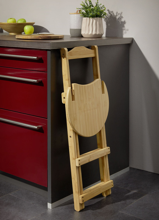 Küchenmöbel - Klapp-Hocker aus Bambus, in Farbe NATUR Ansicht 5