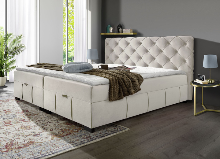 Boxspringbetten - Boxspringbett mit Kaltschaumtopper, in Farbe ANTHRAZIT Ansicht 13