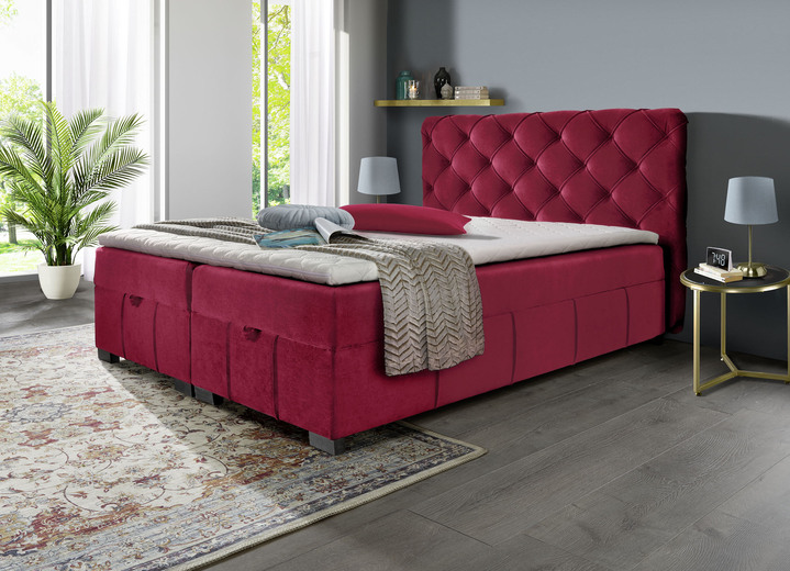 Boxspringbetten - Boxspringbett mit Kaltschaumtopper, in Farbe ANTHRAZIT Ansicht 8