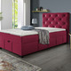 Boxspringbetten - Boxspringbett mit Kaltschaumtopper, in Farbe ANTHRAZIT – Farbe ROT – Ansicht 1