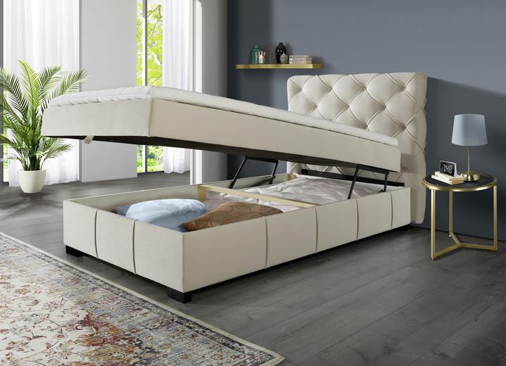 Boxspringbetten - Boxspringbett mit Kaltschaumtopper, in Farbe ANTHRAZIT Ansicht 5