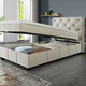 Boxspringbetten - Boxspringbett mit Kaltschaumtopper, in Farbe ANTHRAZIT – Farbe CREME – Ansicht 2