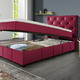 Boxspringbetten - Boxspringbett mit Kaltschaumtopper, in Farbe ANTHRAZIT – Farbe ROT – Ansicht 2