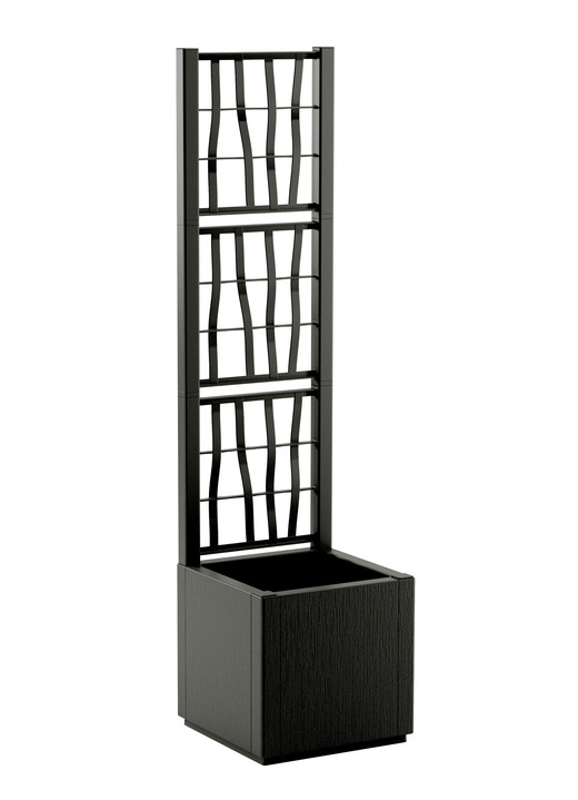 Blumentöpfe und Pflanzgefäße - Pflanzkasten aus recyceltem Polypropylen, in Farbe WEISS, in Ausführung Ohne Spalier, schmal Ansicht 18