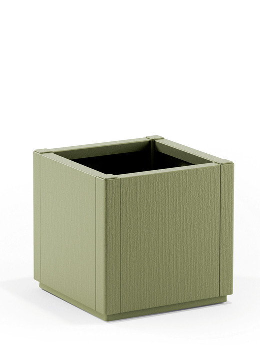 Blumentöpfe und Pflanzgefäße - Pflanzkasten aus recyceltem Polypropylen, in Farbe WEISS, in Ausführung Ohne Spalier, schmal Ansicht 17