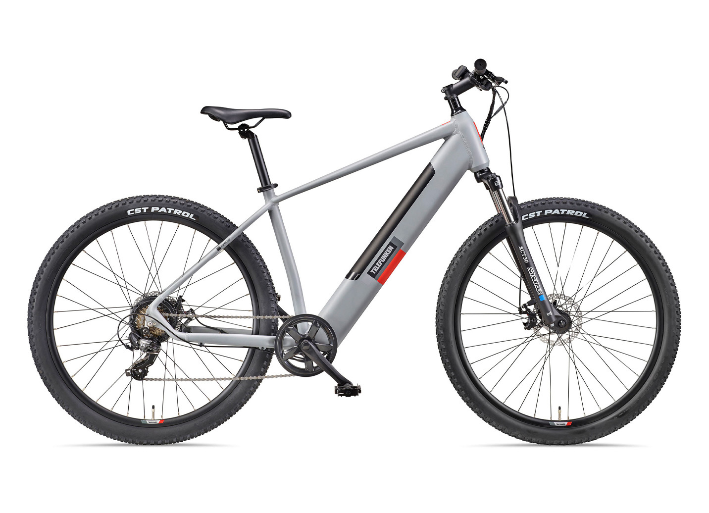 Akku-Zweiräder - Perfekt für Ihre Freizeit: E-Mountainbike von Telefunken, in Farbe ALUMINIUM-GRAU Ansicht 1