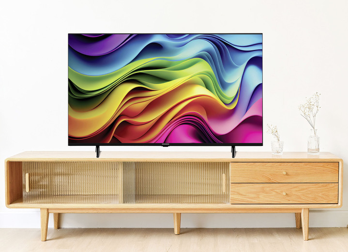 Fernseher - Grundig GUB7440Q 4K-UHD-Smart-QLED-Fernseher Ansicht 2 Fernseher - Grundig GUB7440Q 4K-UHD-Smart-QLED-Fernseher, in Farbe SCHWARZ Ansicht 2