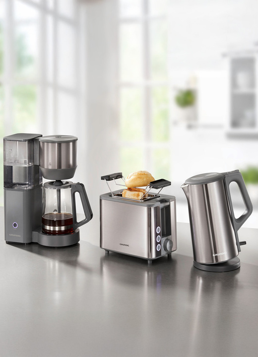 Küchengeräte-Serien - Grundig Frühstücksserie aus hochwertigem Edelstahl, in Farbe GRAU, in Ausführung Toaster Ansicht 2