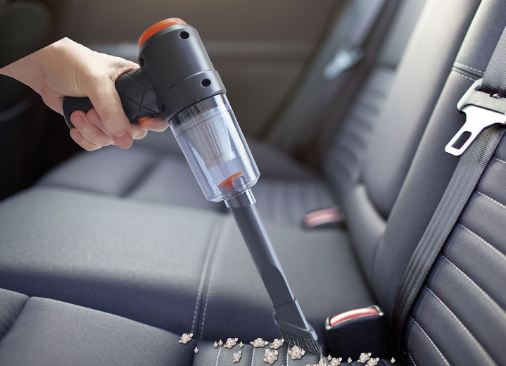 Mit Akku - Kabelloser 2-in1 Mini-Akku-Handstaubsauger, in Farbe DUNKELGRAU Ansicht 4