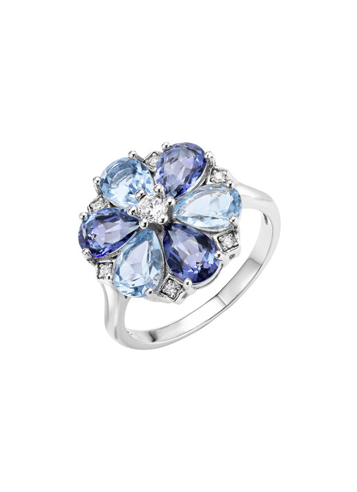 Ringe - Damenring im Blumendesign, in Größe 160 bis 220, in Farbe  Ansicht 2