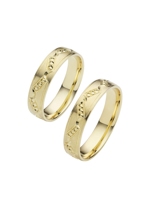 Trauringe - Mattierter Trauring mit Punkte-Muster, in Größe 160 bis 240, in Farbe  Ansicht 2