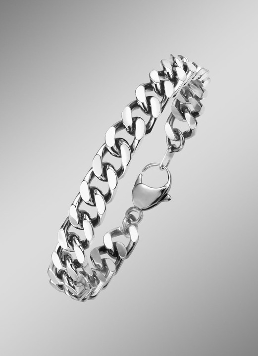 Herren-Modeschmuck - Klassisches Panzerketten-Armband, in Farbe  Ansicht 1