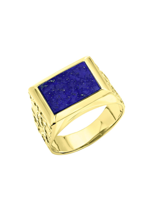Ringe - Herrenring aus Gold mit Lapislazuli, in Größe 180 bis 240, in Farbe  Ansicht 2