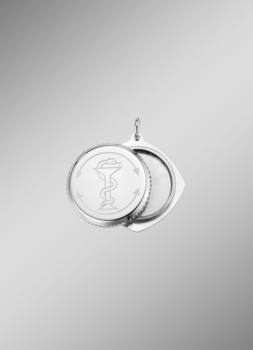 - SOS-Anhänger aus Silber, in Farbe  Ansicht 2