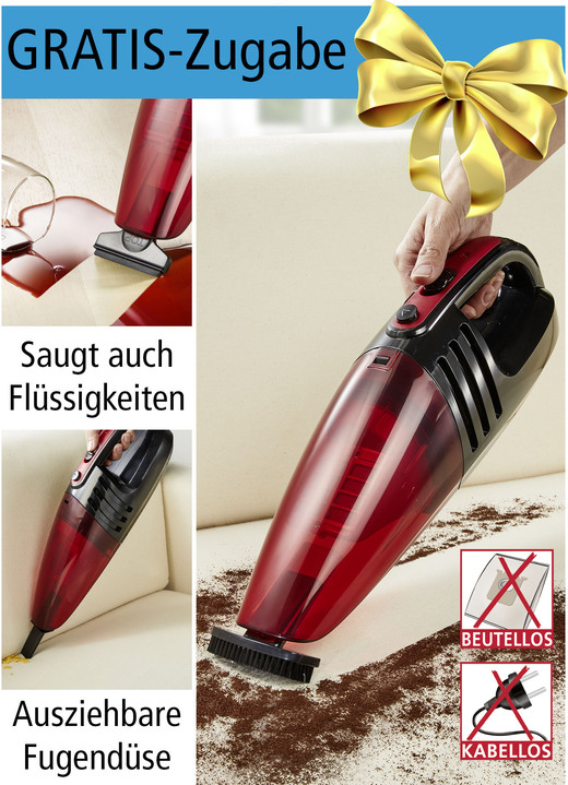 Mit Akku - Saugroboter mit Fernbedienung Ansicht 3 Mit Akku - Saugroboter mit Fernbedienung, in Farbe ROT Ansicht 3