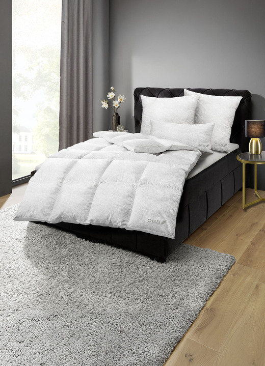 Bettwaren - Daunen-Bettwarenprogramm in eleganter Jacquard-Paisley-Optik, in Größe 103 (Decke, 135/200 cm) bis 403 (4-teiliges Sparset), in Farbe WEISS, in Ausführung Kissen Ansicht 2