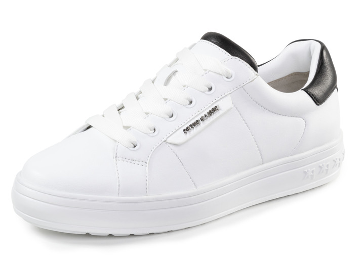 Damenmode - Peter Kaiser Schnür-Sneaker aus Nappaleder, in Größe 3 1/2 bis 8, in Farbe WEISS Ansicht 1