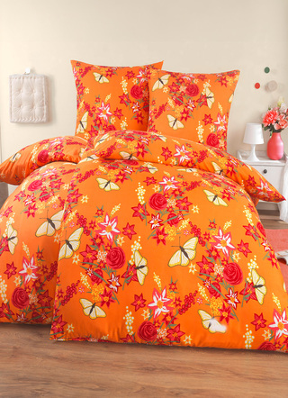 Grund - Microfaser Bettwäsche-Garnitur aus dem Hause Grundr, in Größe 111 (40/80 cm + 135/200 cm) bis 115 (80/80 cm + 155/220 cm), in Farbe GRÜN