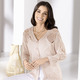 Basics - Strickjacke aus edlem Glanzgarn – Farbe ROSÉ MELIERT – Ansicht 2 Basics - Strickjacke aus edlem Glanzgarn, in Größe 036 bis 052, in Farbe ROSÉ MELIERT – Farbe ROSÉ MELIERT – Ansicht 2