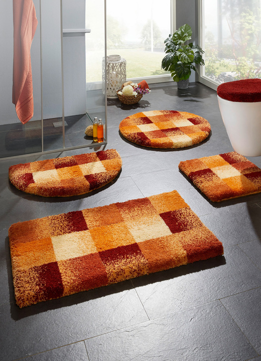 Badgarnituren - Supersoft Badgarnitur mit rutschhemmender Rückseite, in Größe 100 (Vorleger halbrund, 50/ 80 cm) bis 112 (WC-Deckelbezug, 47/ 50 cm), in Farbe TERRA Ansicht 3