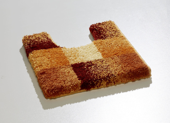 Badgarnituren - Supersoft Badgarnitur mit rutschhemmender Rückseite, in Größe 100 (Vorleger halbrund, 50/ 80 cm) bis 112 (WC-Deckelbezug, 47/ 50 cm), in Farbe TERRA Ansicht 2