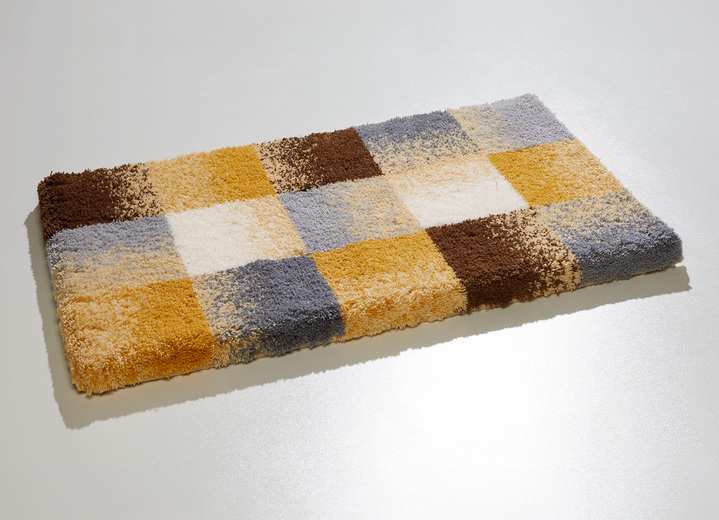 Badgarnituren - Supersoft Badgarnitur mit rutschhemmender Rückseite, in Größe 100 (Vorleger halbrund, 50/ 80 cm) bis 112 (WC-Deckelbezug, 47/ 50 cm), in Farbe BEIGE-GRAU Ansicht 1
