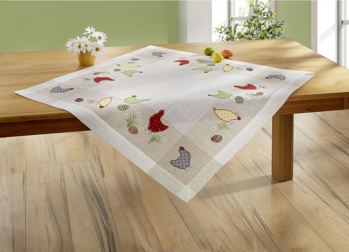 Tischdecken - Tisch- und Raumdekoration mit aufwendigen Applikationen, in Größe 102 (Läufer, 40/ 85 cm) bis 404 (Kissenbezug, 40/ 40 cm), in Farbe SEKT-BUNT Ansicht 2