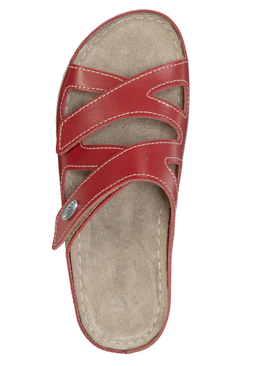 Sandaletten & Pantoletten - ELENA EDEN Pantolette aus Nappaleder, in Größe 036 bis 042, in Farbe ROT Ansicht 2