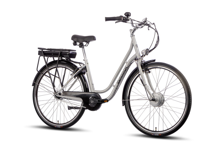 Elektromobilität - Zeitlos, elegantes City-E-Bike mit komfortabler Ausstattung  , in Farbe SILBER Ansicht 1