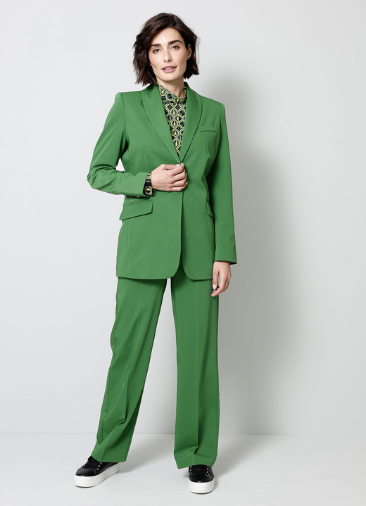 Blazer - Blazer mit Schalkragen, in Größe 040 bis 052, in Farbe DUNKELGRÜN Ansicht 2