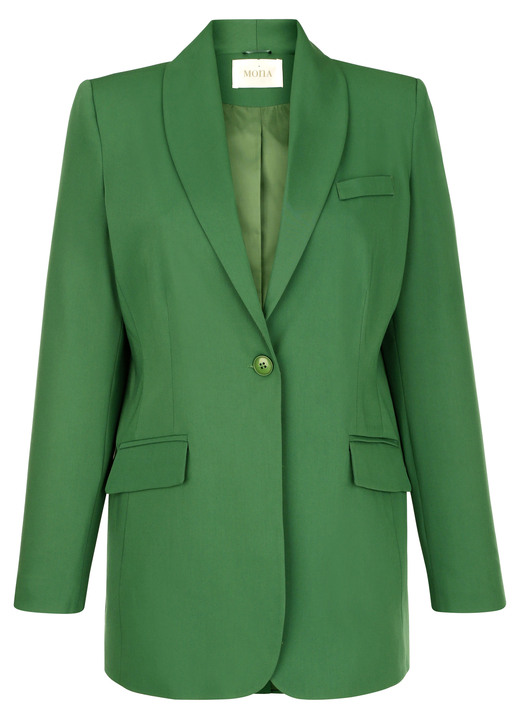 Blazer - Blazer mit Schalkragen, in Größe 040 bis 052, in Farbe DUNKELGRÜN Ansicht 3
