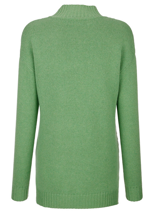 Basics - Pullover mit Schurwolle und Kaschmir  Ansicht 4 Basics - Pullover mit Schurwolle und Kaschmir , in Größe 038 bis 052, in Farbe GRÜN Ansicht 4
