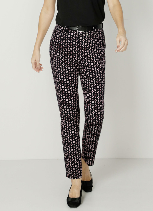 Hosen - Hose in Minimal-Dessinierung Ansicht 6 Hosen - Hose in Minimal-Dessinierung, in Größe 019 bis 052, in Farbe SCHWARZ-GELB Ansicht 6