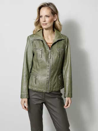 Jacke aus Lederimitat
