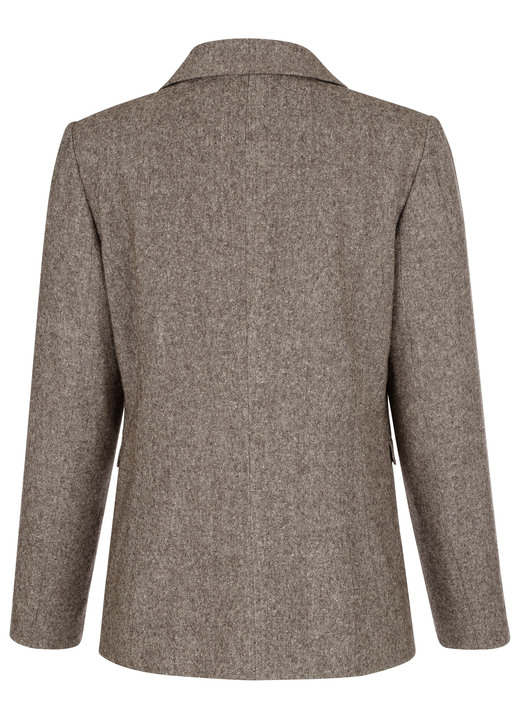 Blazer - Blazer mit Pattentaschen Ansicht 4 Blazer - Blazer mit Pattentaschen, in Größe 038 bis 052, in Farbe BRAUN MELIERT Ansicht 4