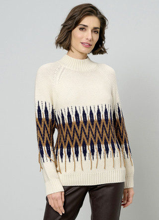 Pullover in Biesenstrick