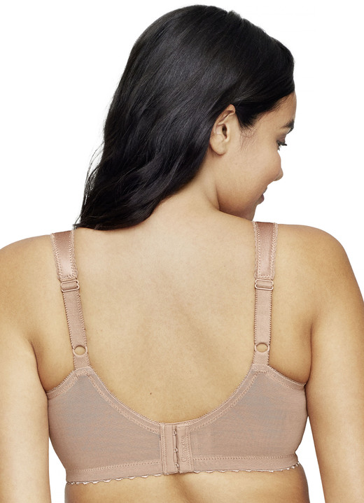 Tagwäsche - Glamorise Stütz-BH mit Spitze, in Größe 080 bis 130, in Cup J, in Farbe CAPPUCCINO Ansicht 4