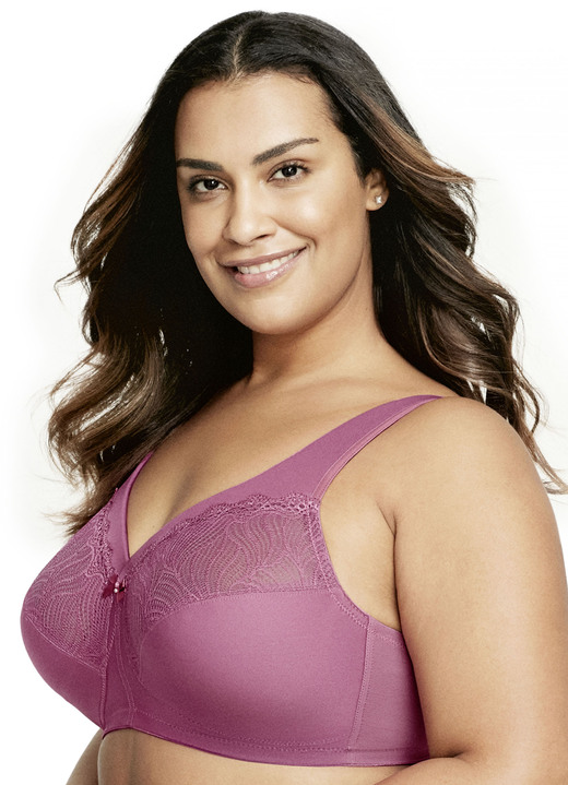 Glamorise - Glamorise Stütz-BH mit Spitze Ansicht 2 Glamorise - Glamorise Stütz-BH mit Spitze, in Größe 080 bis 120, in Cup C, in Farbe AZALEE Ansicht 2